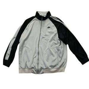 Nike Vintage Grey and Black Got the Block on Lock Track Jacket Mens Size XXL